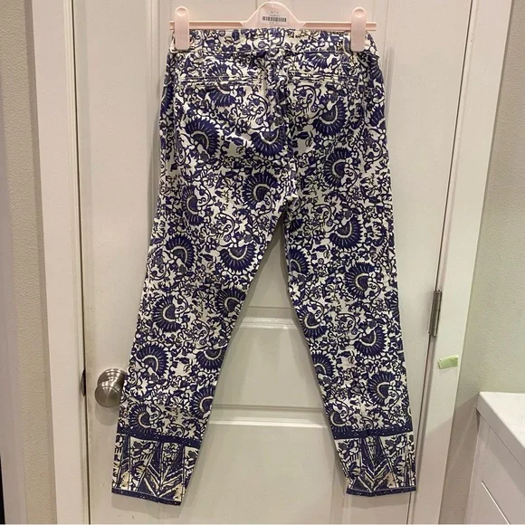 Tory Burch Izzy Printed Crop Skinny Jeans - Picture 2 of 7